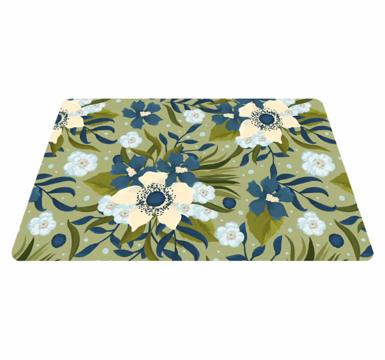 Vinyl teppich blumen im bunten sommerdesign - TenStickers