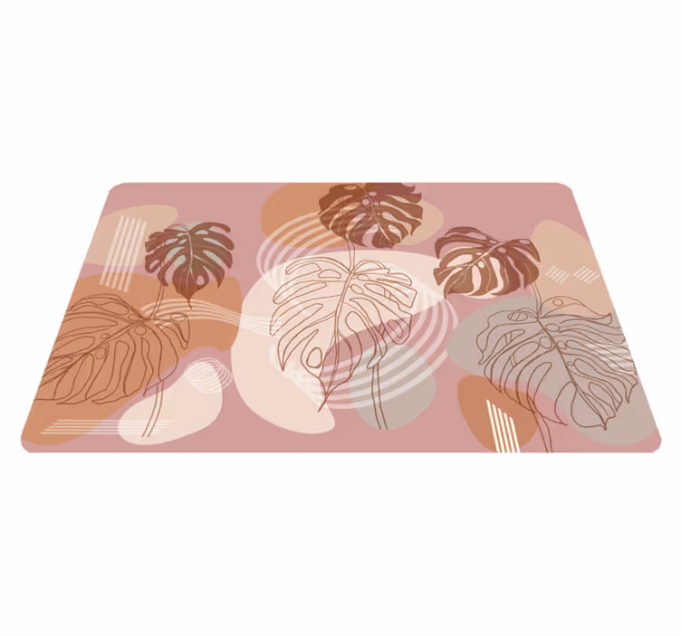 Vinyl teppich blumen mit durchgehendem blättermuster - TenStickers