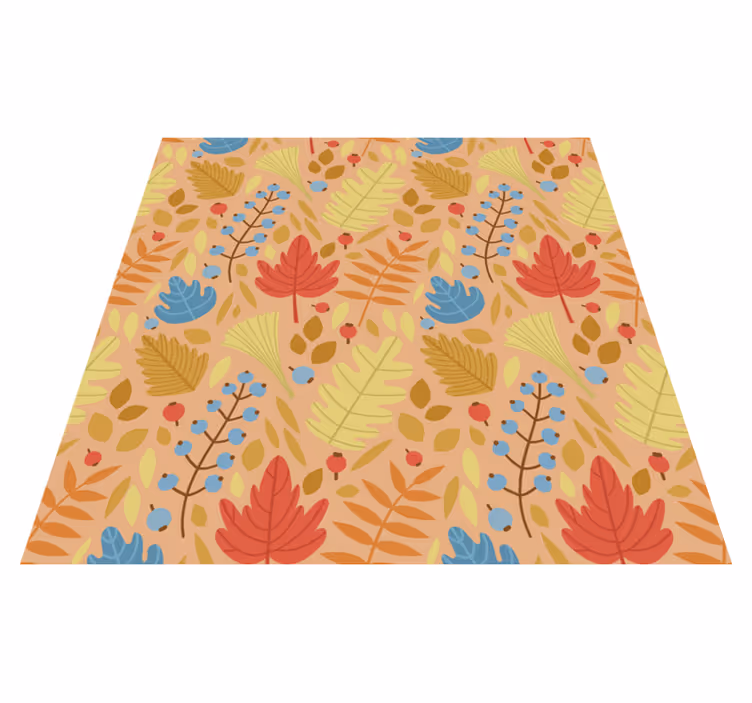 Vinyl teppich blumen mit süßem herbstblätterdesign - TenStickers