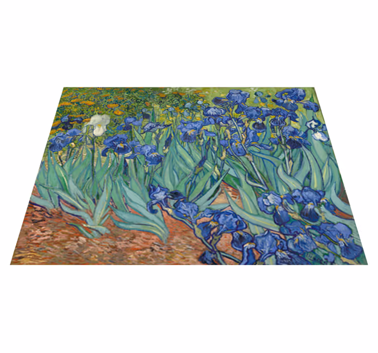 Vinyl teppich blumen im stil von van gogh - TenStickers