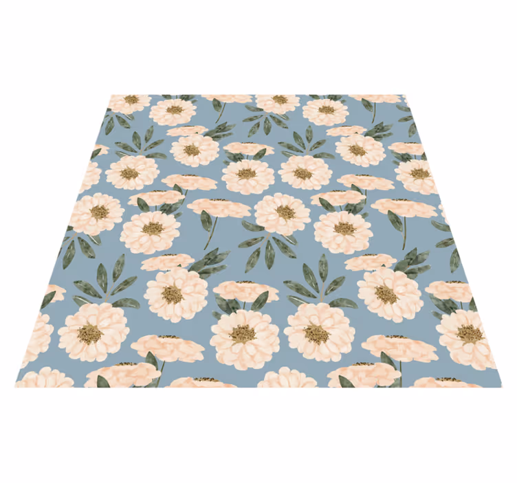 Vinyl teppich blumen mit exotischer farbe - TenStickers