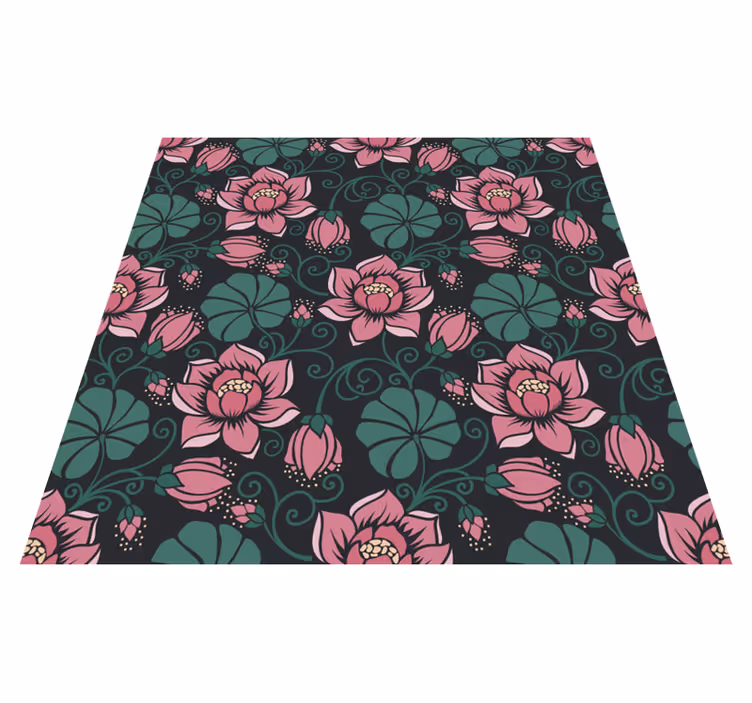 Vinyl teppich blumen blühende kletterpflanzen - TenStickers