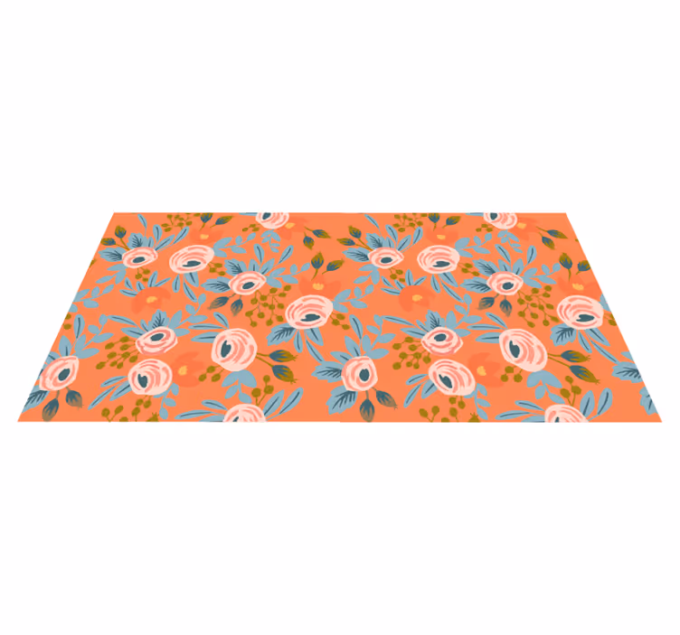 Vinyl teppich blumen aquarell rosen - TenStickers