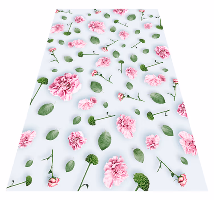 Vinyl teppich blumen pflanzenblüten - TenStickers