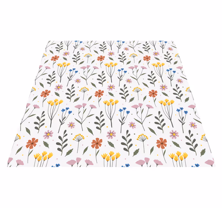Vinyl teppich blumen im bunten gartenmuster - TenStickers