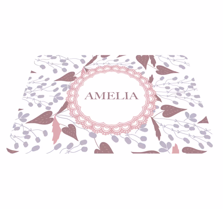 Vinyl teppich blumen mit pastellfarbenem vintage-muster - TenStickers