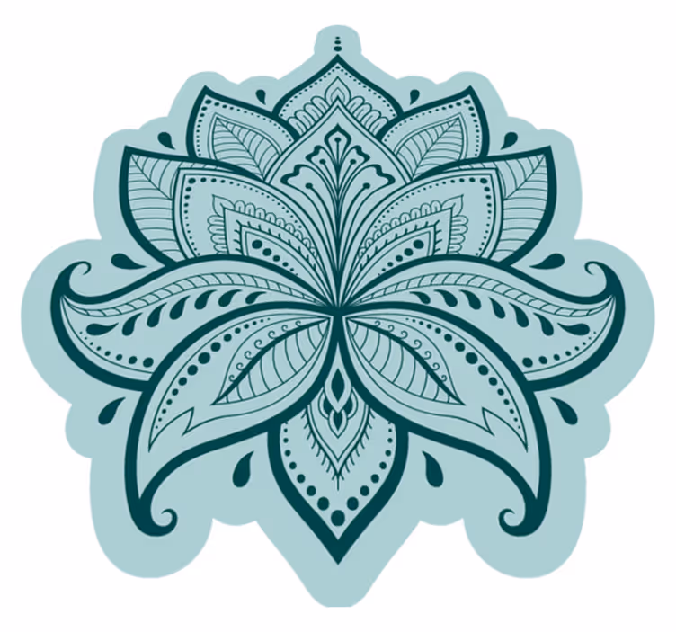 Vinyl teppich blumen lotos blühend - TenStickers