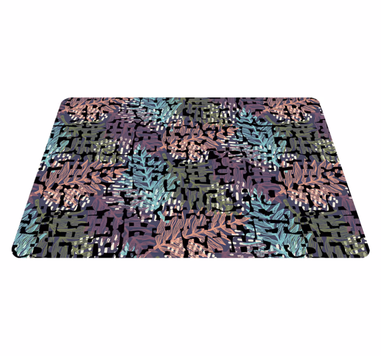 Vinyl teppich blumen bunte originale blühende flora - TenStickers