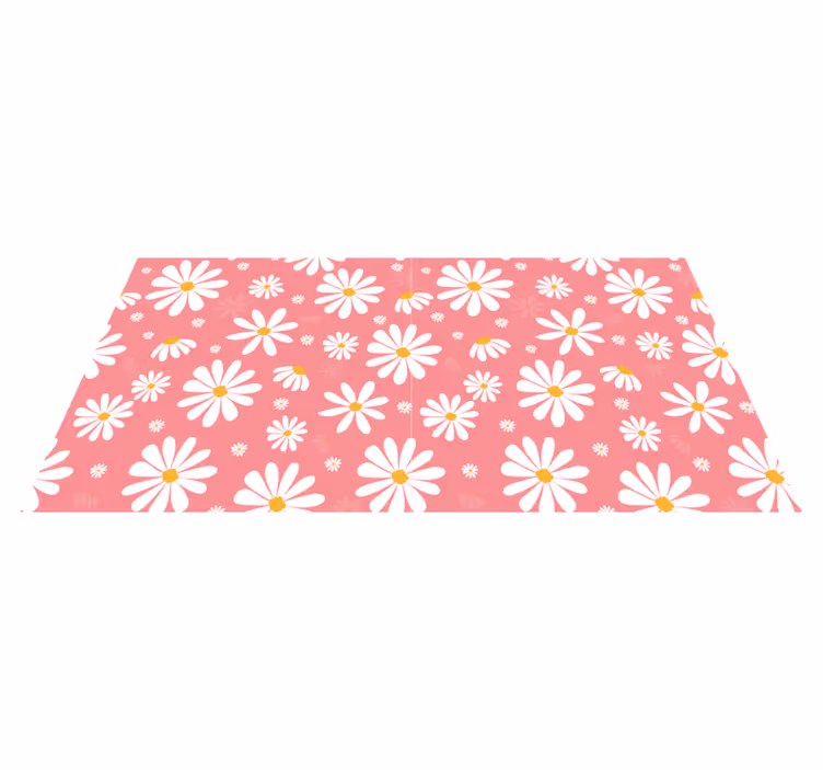 Vinyl teppich blumen vintage gänseblümchen - TenStickers