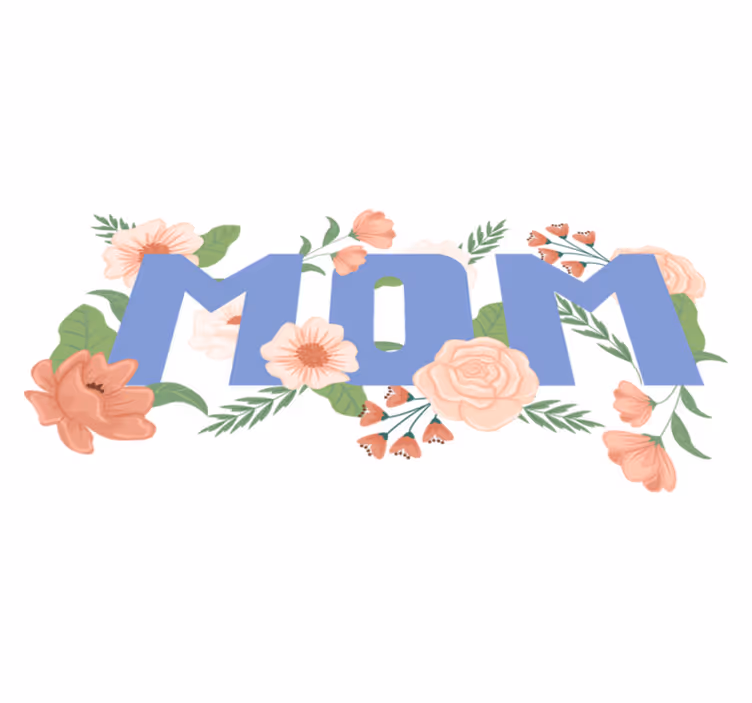 Vinyl teppich blumen florale muttertagsillustration - TenStickers