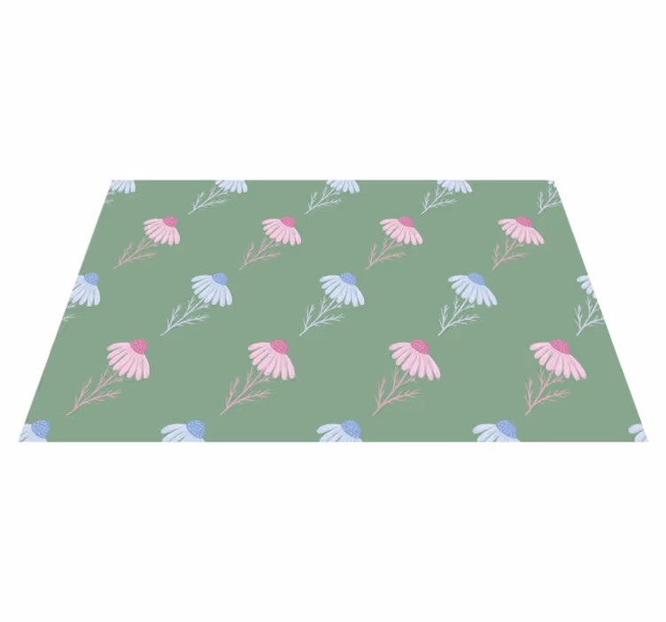 Vinyl teppich blumen kamille gänseblümchen muster - TenStickers