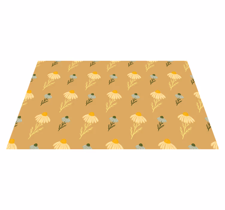 Vinyl teppich blumen mit natürlichem kamille muster - TenStickers