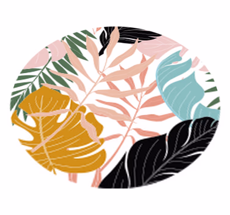Vinyl teppich blumen buntes abstraktes blumenmuster - TenStickers