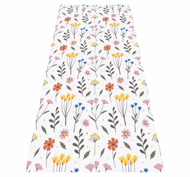 Vinyl teppich blumen mit buntem gartenmuster - TenStickers