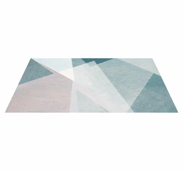 Vinyl teppich geometrisch in türkis pastell - TenStickers
