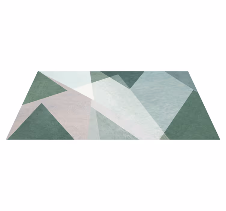 Vinyl teppich geometrisch salbeigrüne muster - TenStickers