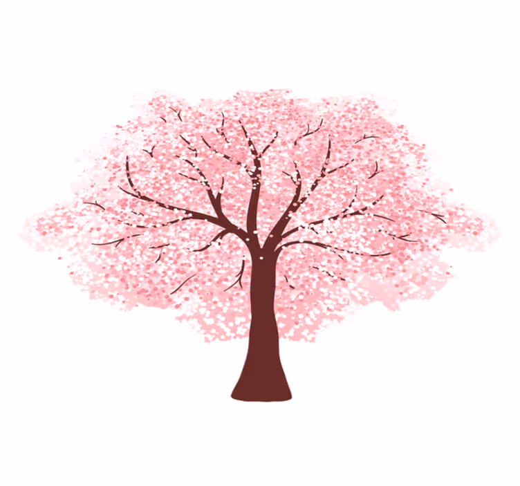 Vinyl teppich blumen kirschblütenbaum - TenStickers
