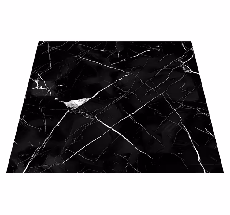 Vinyl teppich esszimmer schwarzes marmor für tisch - TenStickers
