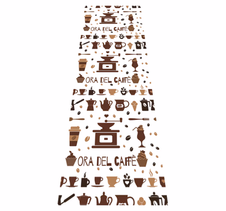Vinyl teppich küche kaffeegenusszeit - TenStickers