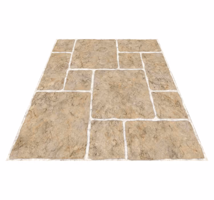 Vinyl teppich badezimmer beige steine - TenStickers