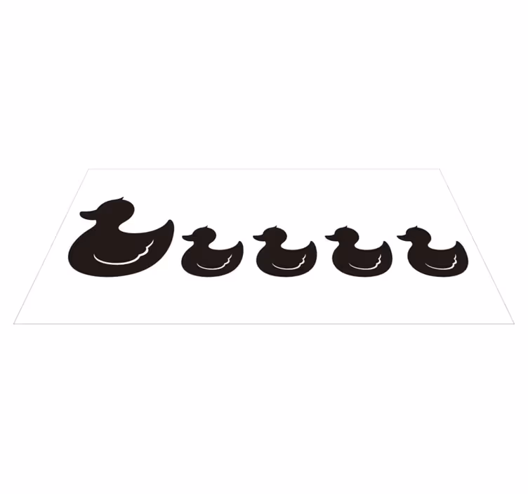 Vinyl teppich badezimmer gummienten design - TenStickers