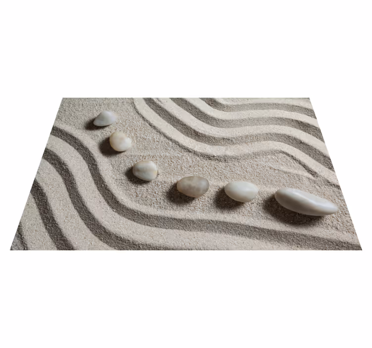 Vinyl teppich badezimmer zen pfad sand - TenStickers