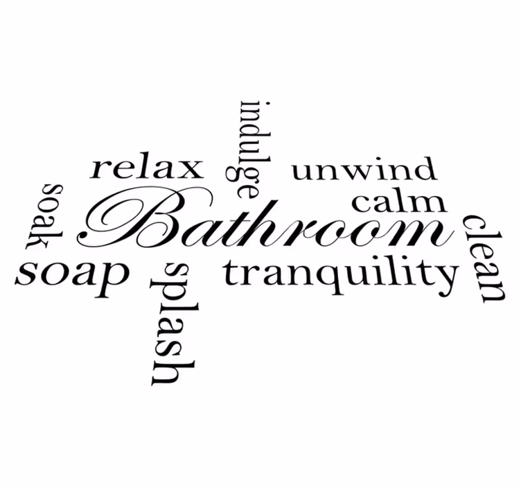 Vinyl teppich badezimmer entspannende worte - TenStickers