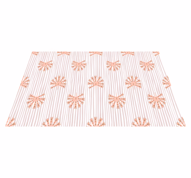 Vinyl teppich blumen geometrisches ornamentales pastellrosa - TenStickers