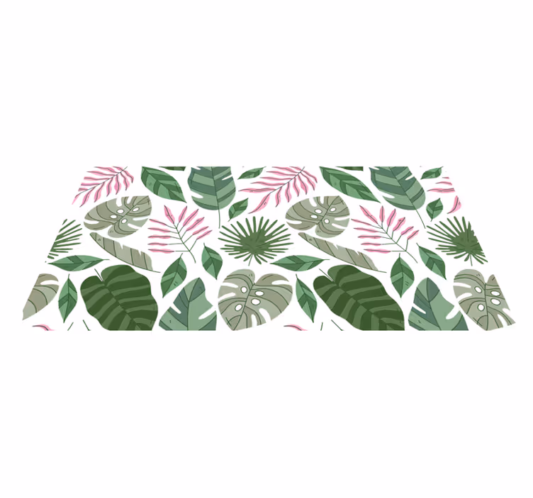 Vinyl teppich blumen tropische minimalistische pflanzen - TenStickers