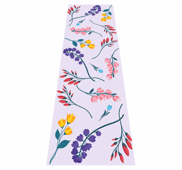 Vinyl teppich blumen garten minimalistische botanicals - TenStickers
