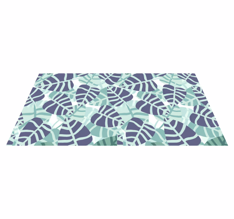 Vinyl teppich blumen mit buntem tropischen muster - TenStickers