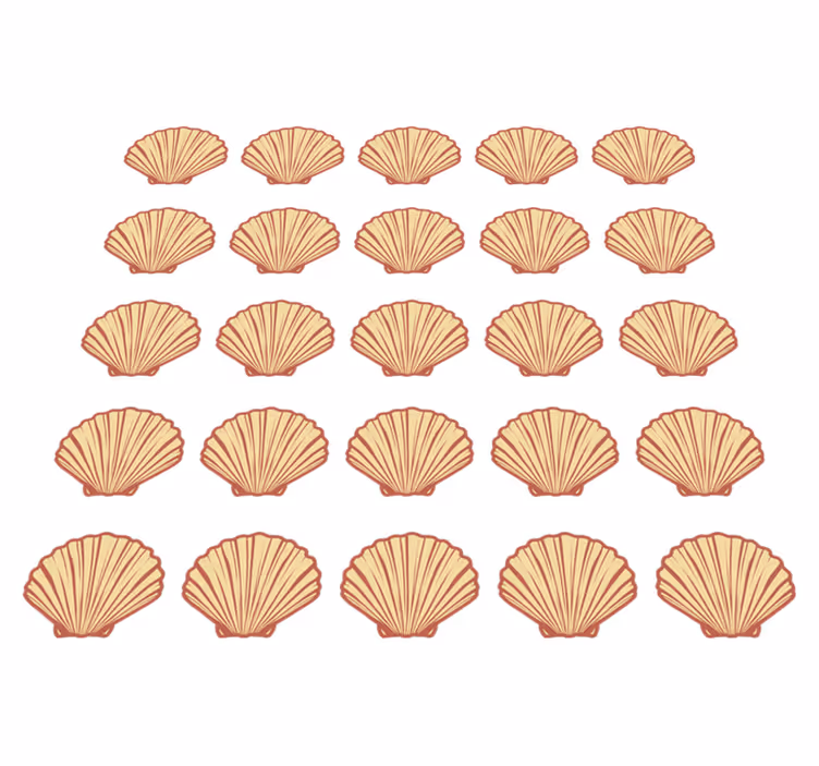 Vinyl teppich blumen muschel muster - TenStickers