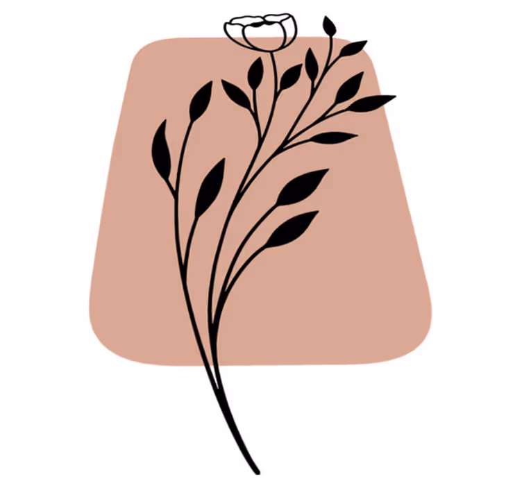 Vinyl teppich blumen stilvolles blumen-design - TenStickers