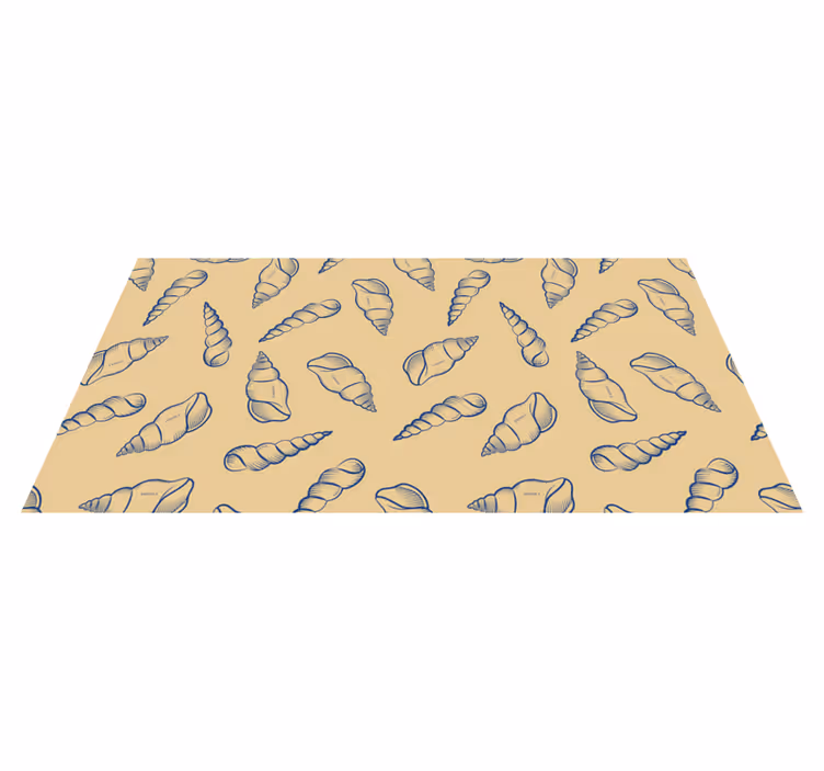 Vinyl teppich blumen muschelmuster komposition - TenStickers