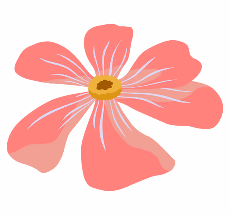 Vinyl teppich blumen im pinken blumendesign - TenStickers