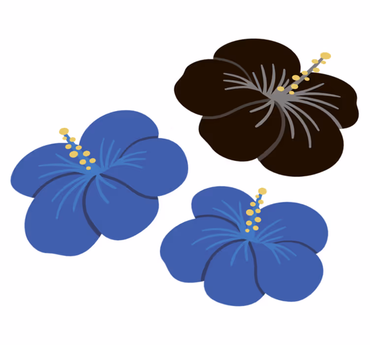 Vinyl teppich blumen hibiskus blumenarrangement - TenStickers