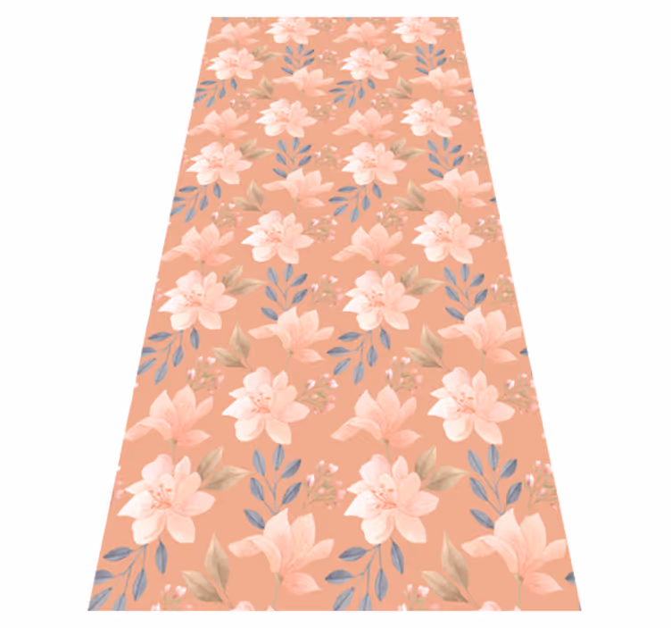 Vinyl teppich blumen mit blühendem blumenmuster - TenStickers