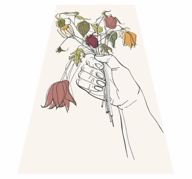 Vinyl teppich blumen handheld blüten - TenStickers