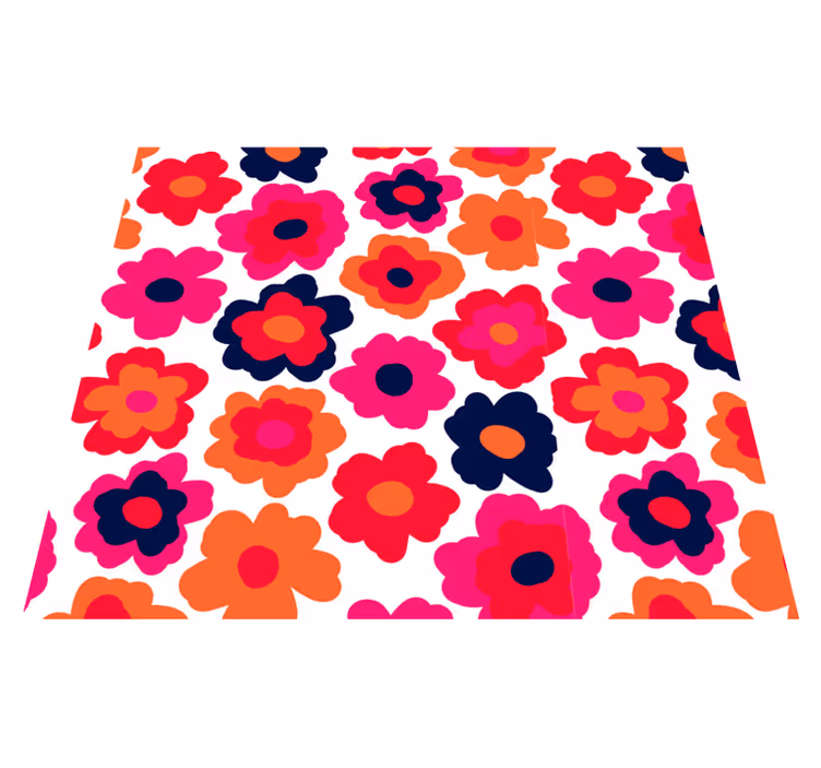 Vinyl teppich schlafzimmer rote mohnblume - TenStickers
