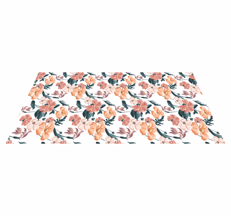 Vinyl teppich blumen im blühenden motiv arrangement - TenStickers