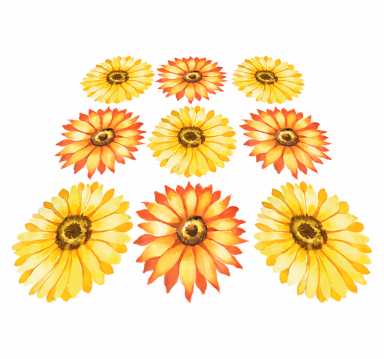 Vinyl teppich blumen lebendige blumenkomposition - TenStickers