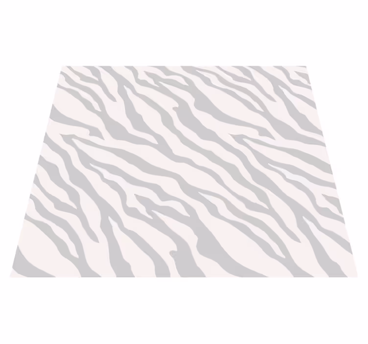 Vinyl teppich tiermuster in hellgrauem zebra-design - TenStickers