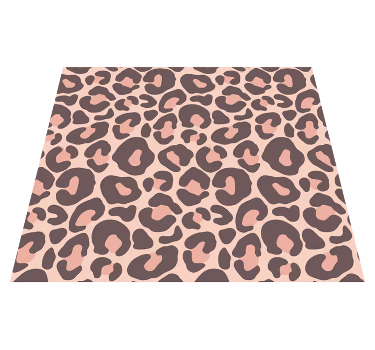 Vinyl teppich tiermuster pinkes leopardenmuster - TenStickers