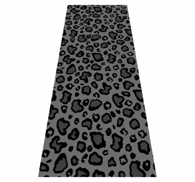 Vinyl teppich tiermuster in dunkelgrauem leopardenmuster - TenStickers