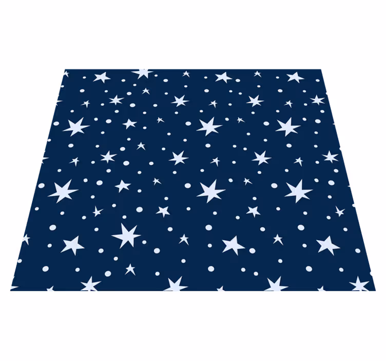 Vinyl teppich sterne auf marineblau - TenStickers