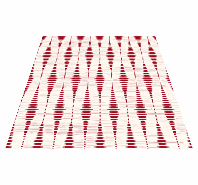 Vinyl teppich geometrisch rot rabaul ikat - TenStickers