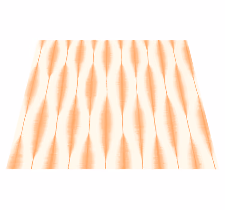 Vinyl teppich geometrisch ikat kasuri orange - TenStickers