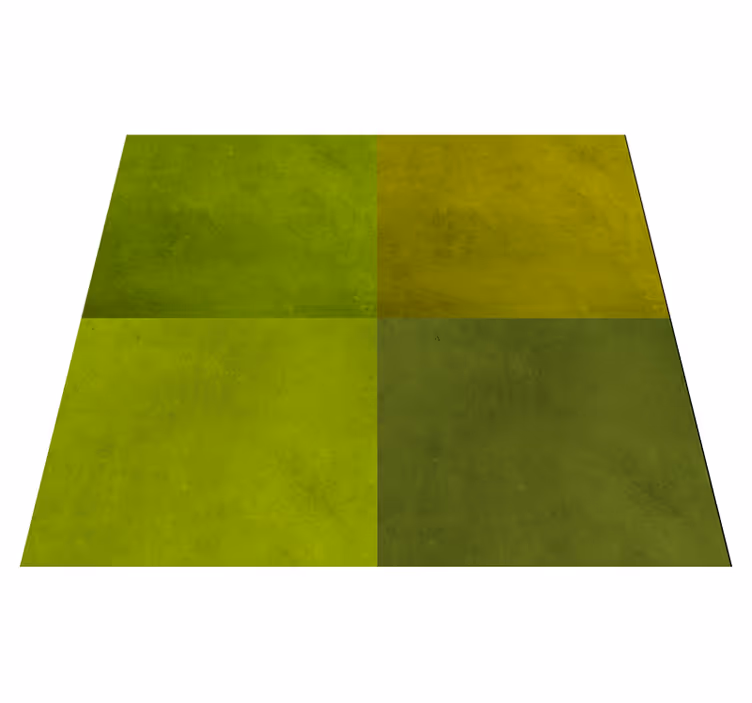 Vinyl teppich geometrisch moderne grüne quadrate - TenStickers