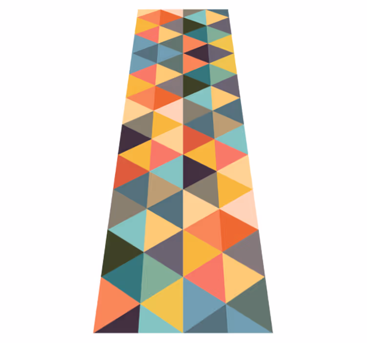 Vinyl teppich geometrisch mit bunten mustern - TenStickers