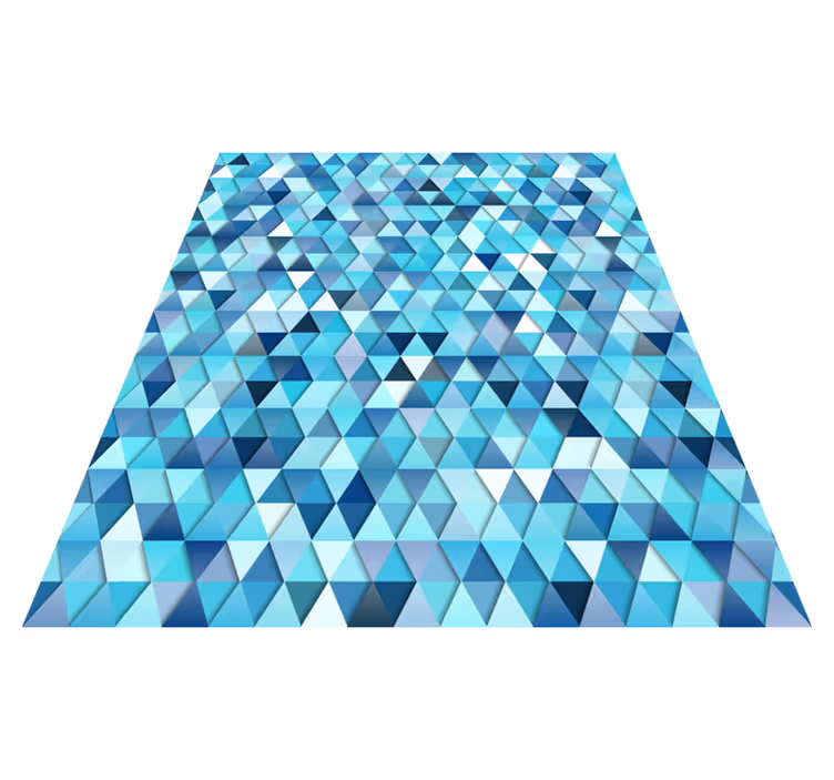 Vinyl teppich geometrisch blau abstrakt - TenStickers